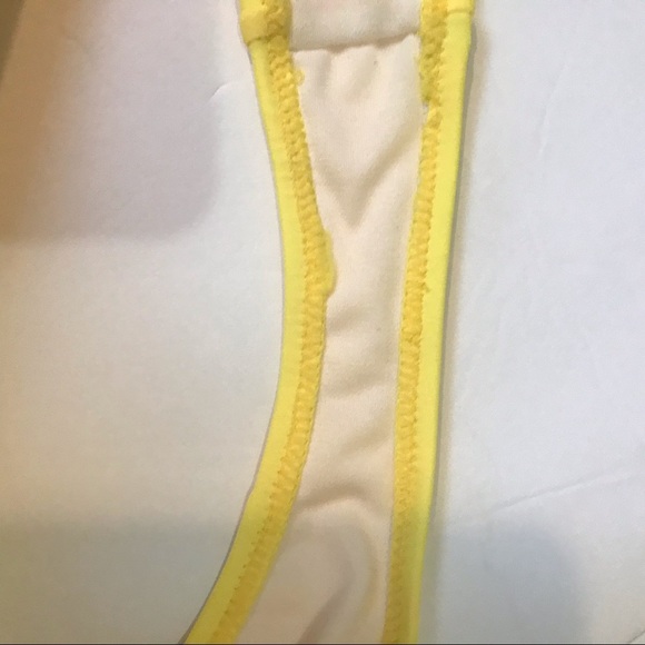 Yellow One-piece Thong Swimsuit Razorback - Picture 10 of 10
